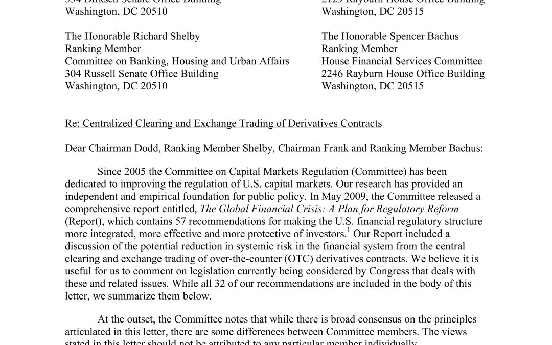 Report: Fed-regulated Clearinghouses to Reduce Systemic Risk