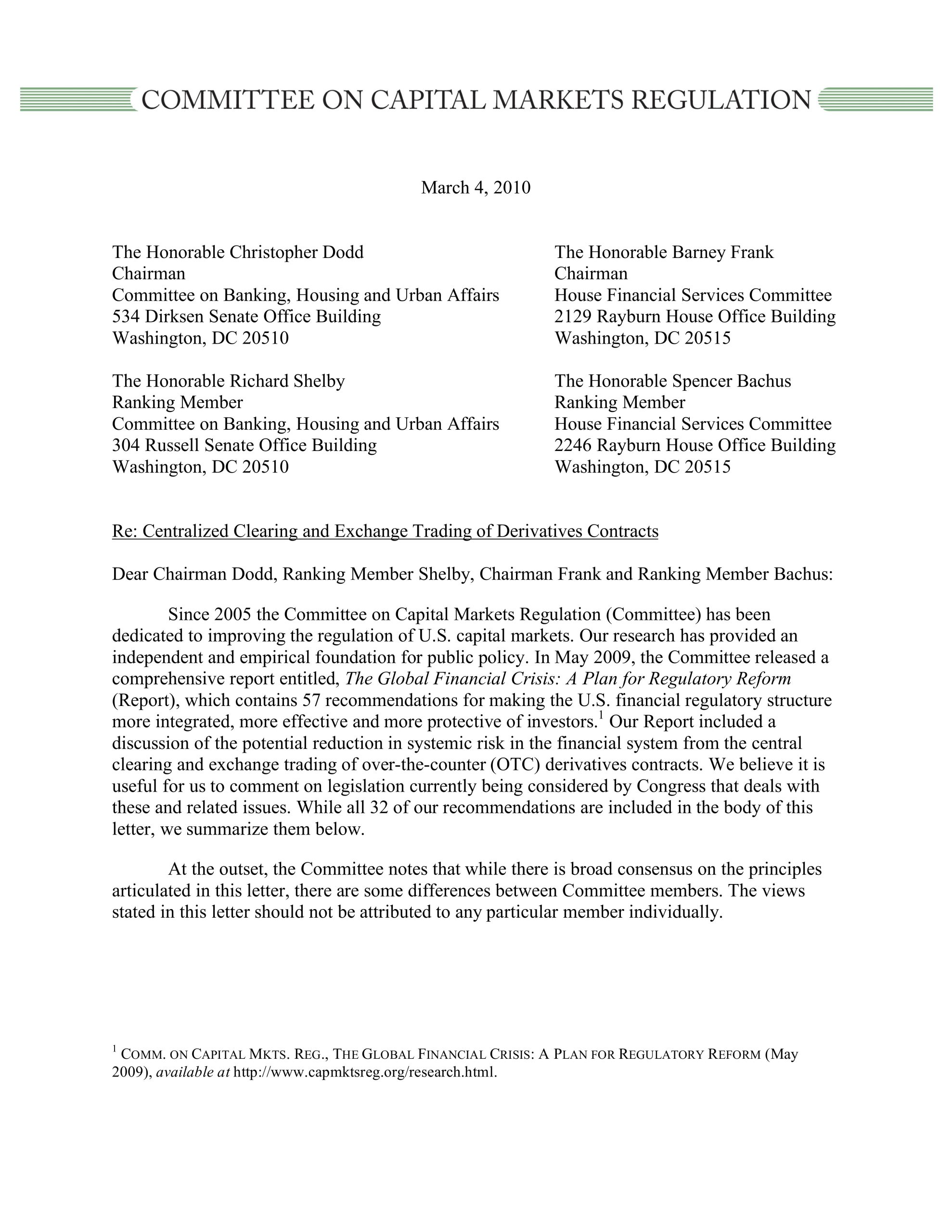 Report: Fed-regulated Clearinghouses to Reduce Systemic Risk