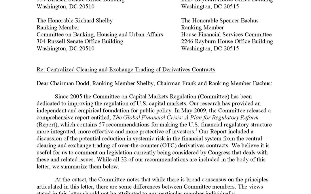Report: Fed-regulated Clearinghouses to Reduce Systemic Risk