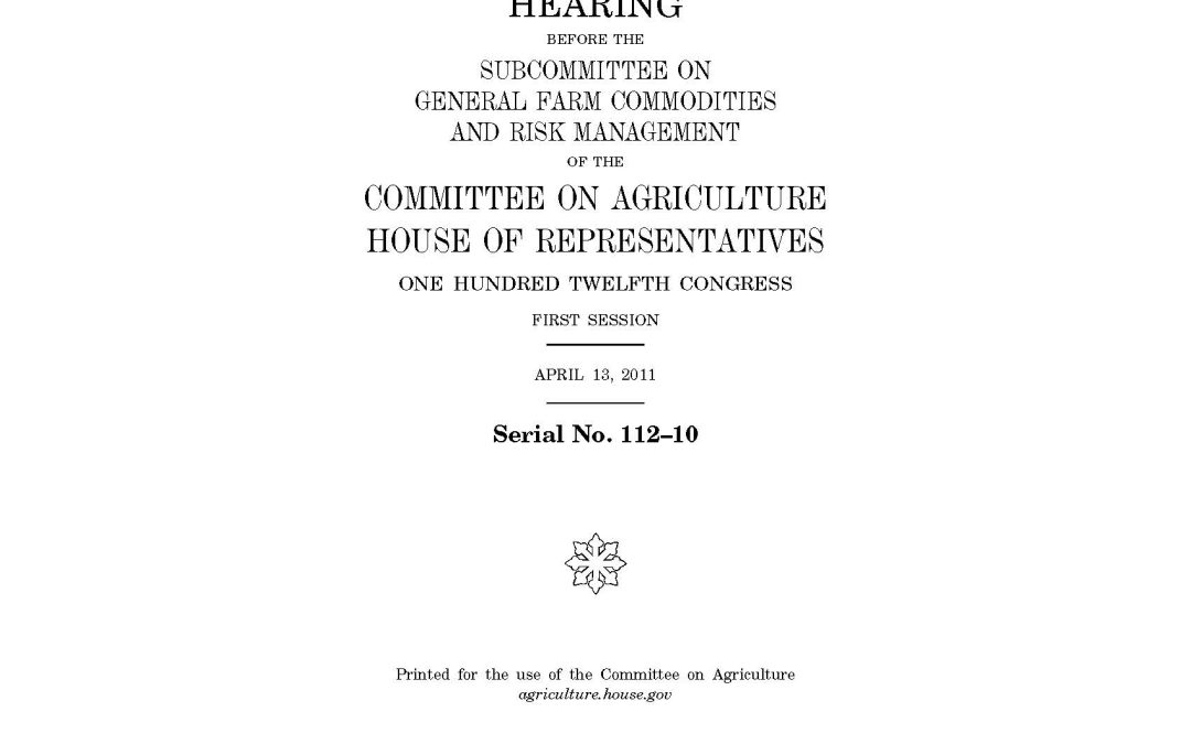Hal S. Scott Testifies Before House Subcommittee on General Farm Commodities and Risk Management in Hearing Entitled “Implementing Dodd-Frank: A Review of the CFTC’s Rulemaking Process”