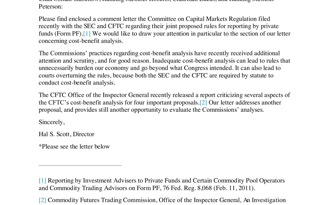 Comment Letter Regarding Form PF