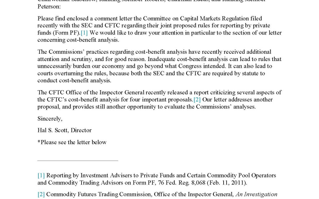 Comment Letter Regarding Form PF