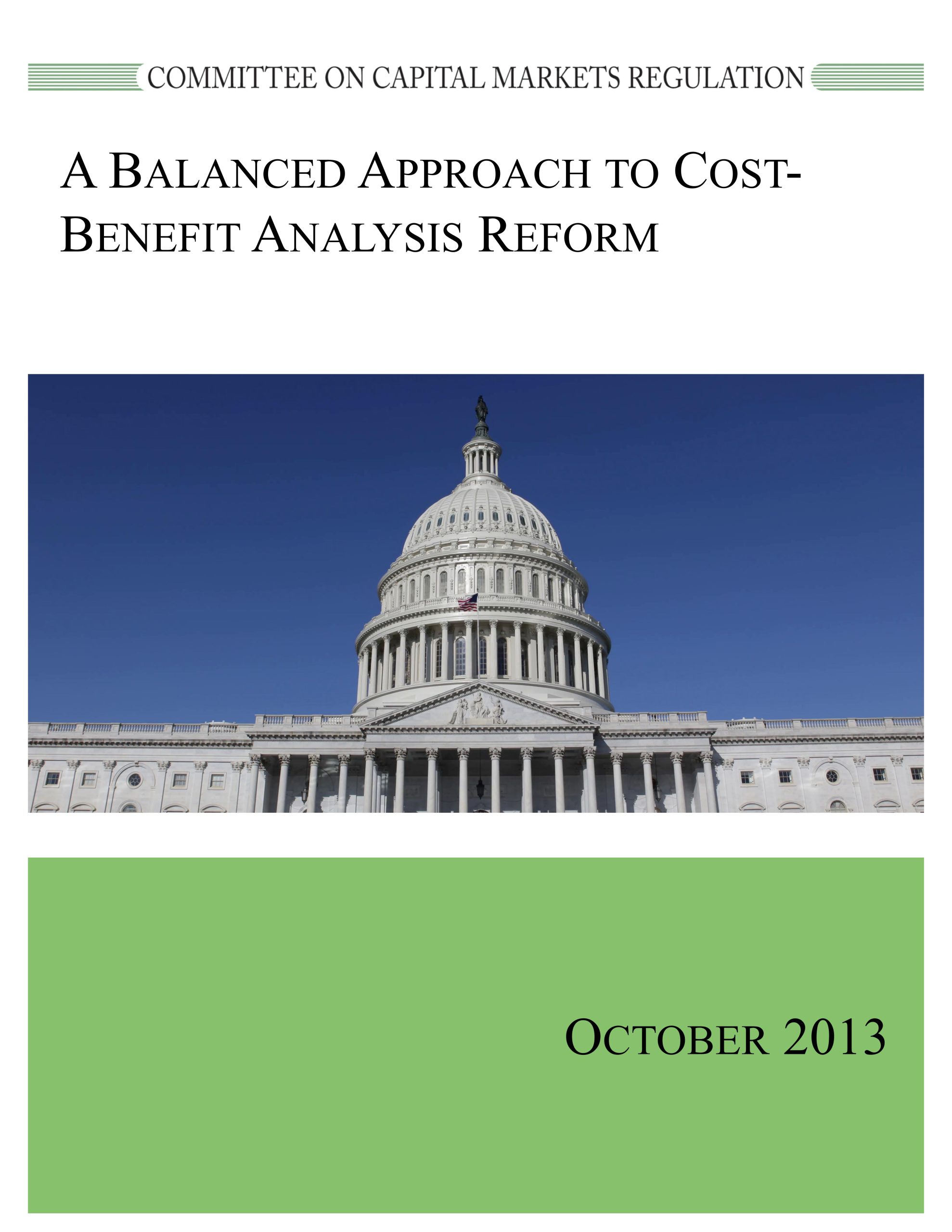 Report: “A Balanced Approach to Cost-Benefit Analysis Reform”