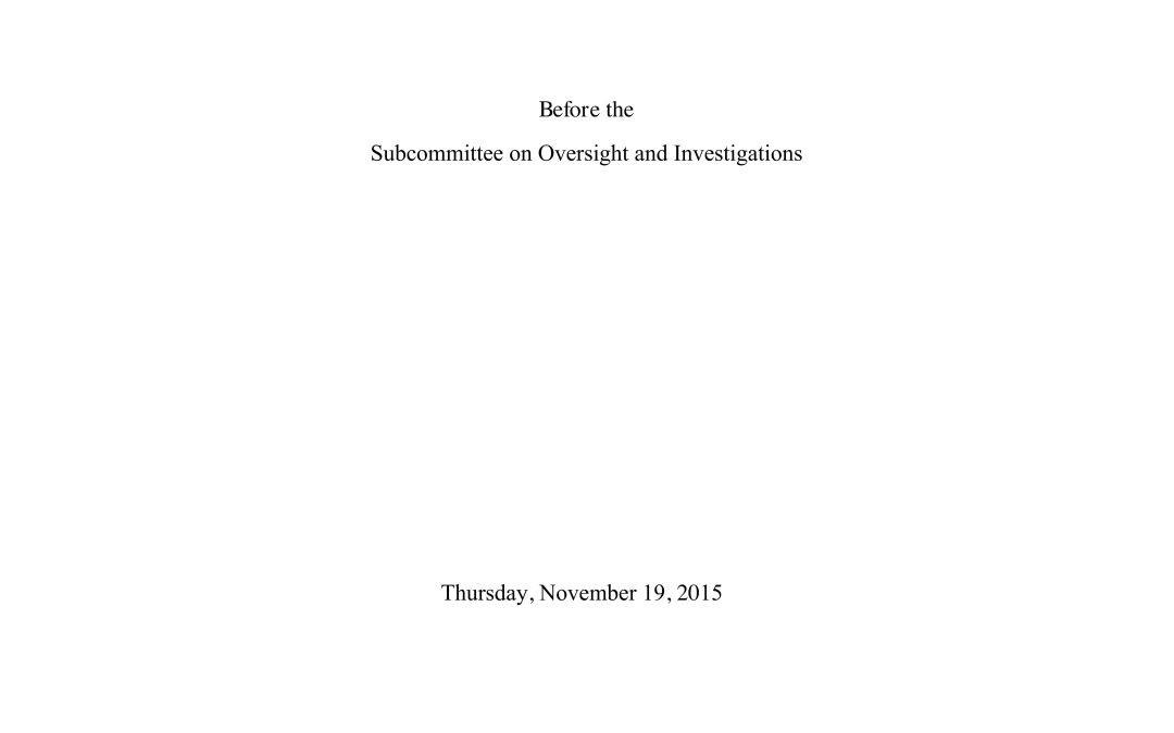 Hal S. Scott Testifies Before House Financial Services Sub-Committee on Oversight and Investigations Regarding the Financial Stability Oversight Council