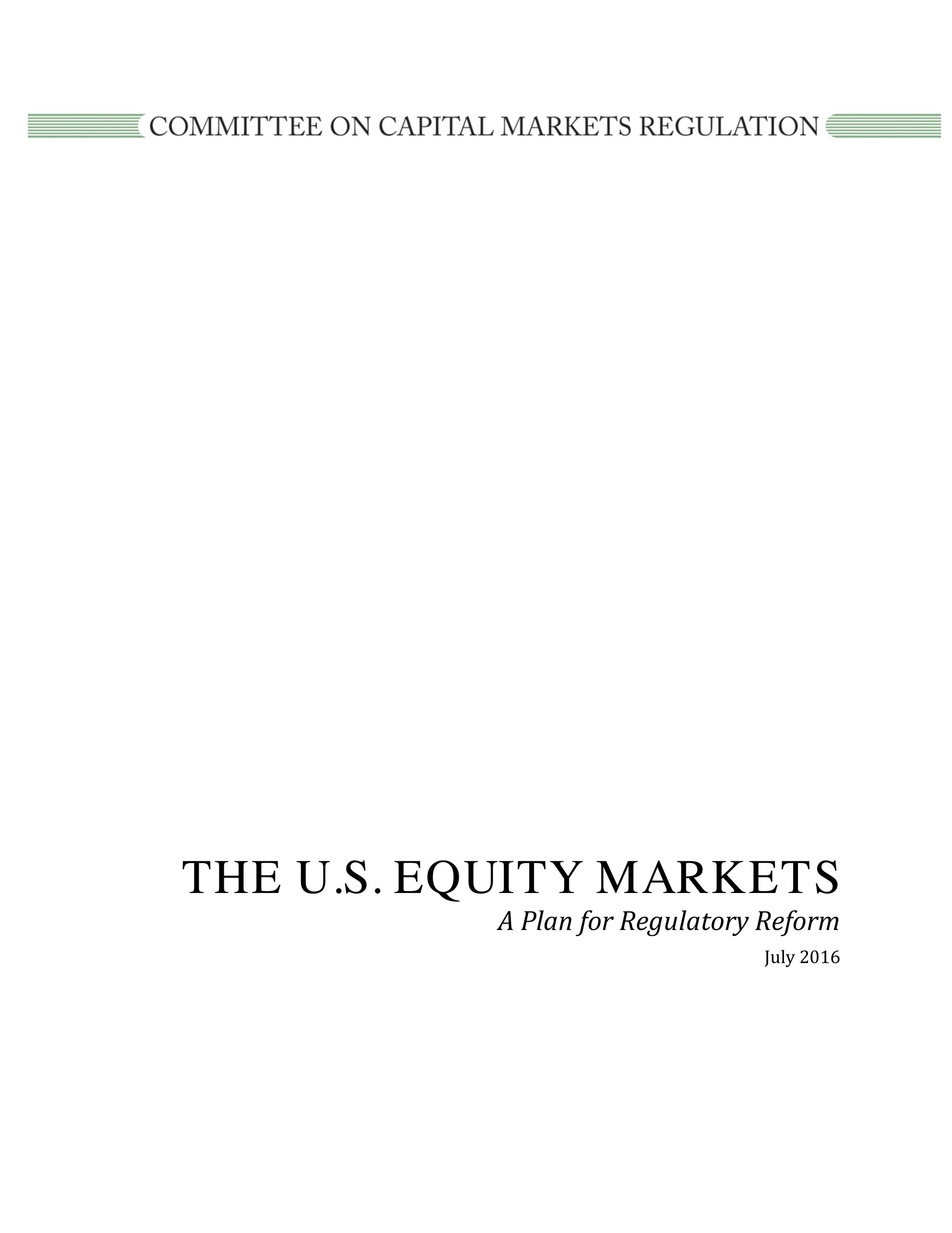 Report: U.S. Equity Market Structure