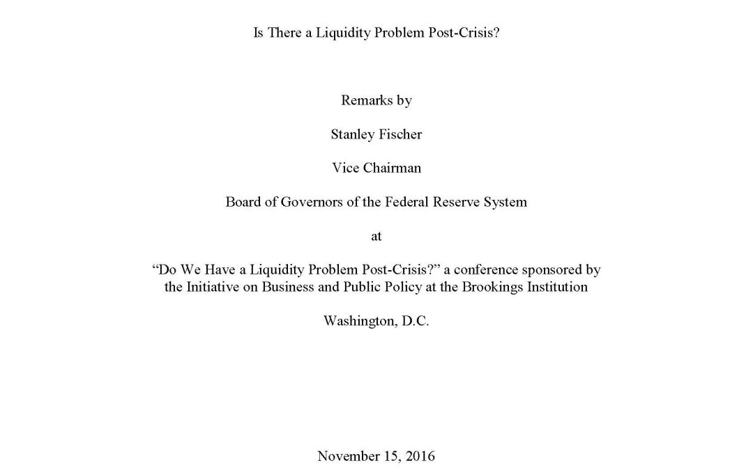 Committee Hosts Conference on Liquidity Problem Post-Crisis