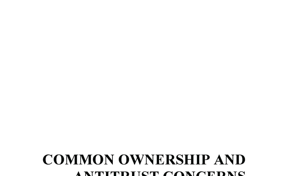 Report: Common Ownership and Antitrust Concerns