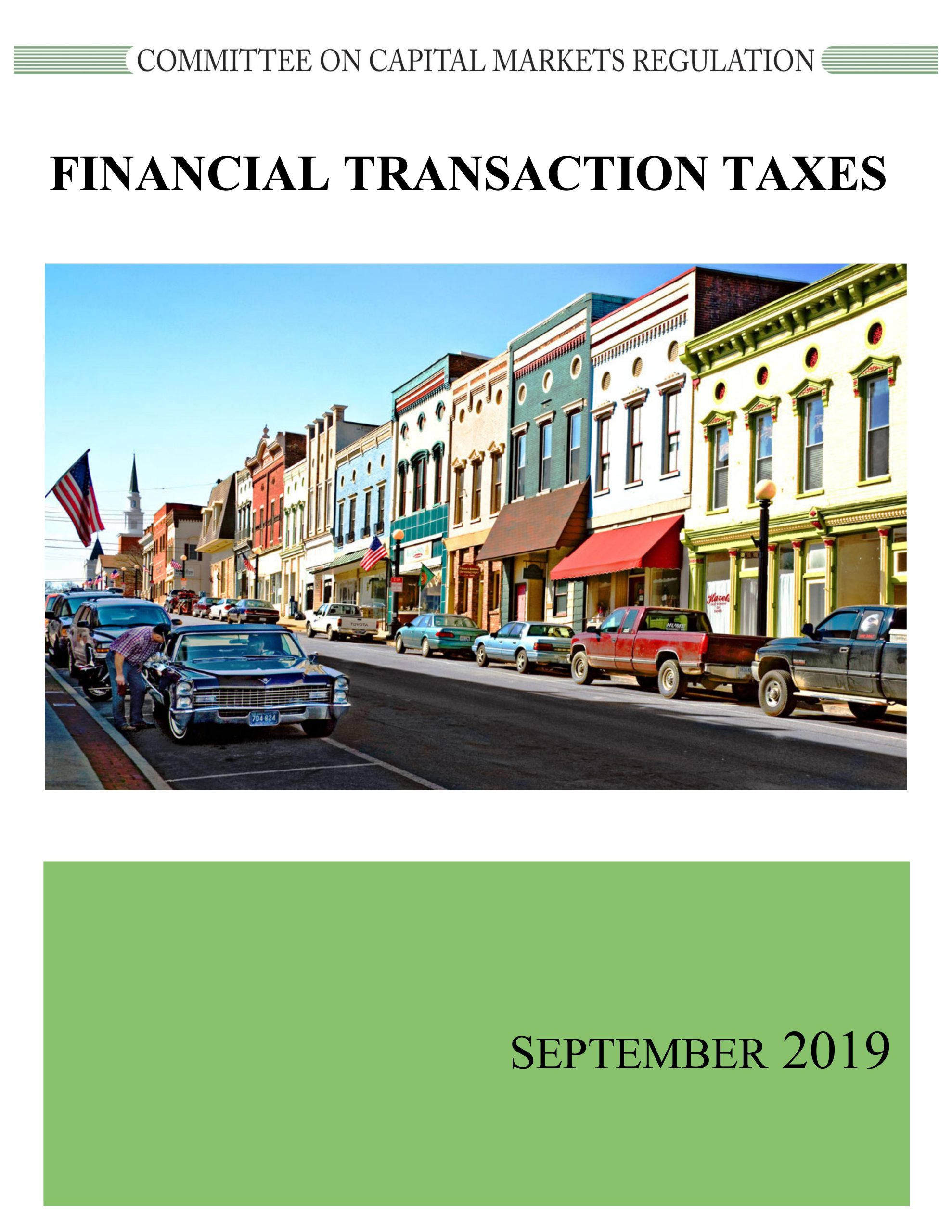 Report: Financial Transaction Taxes