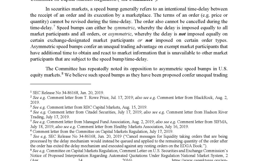 Nothing But The Facts: Asymmetric Speed Bumps in U.S. Equity Markets