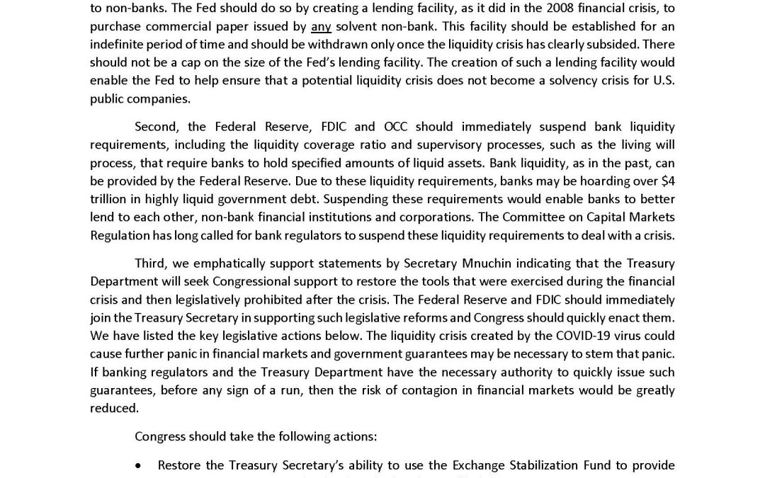 Response to Covid-19 Crisis