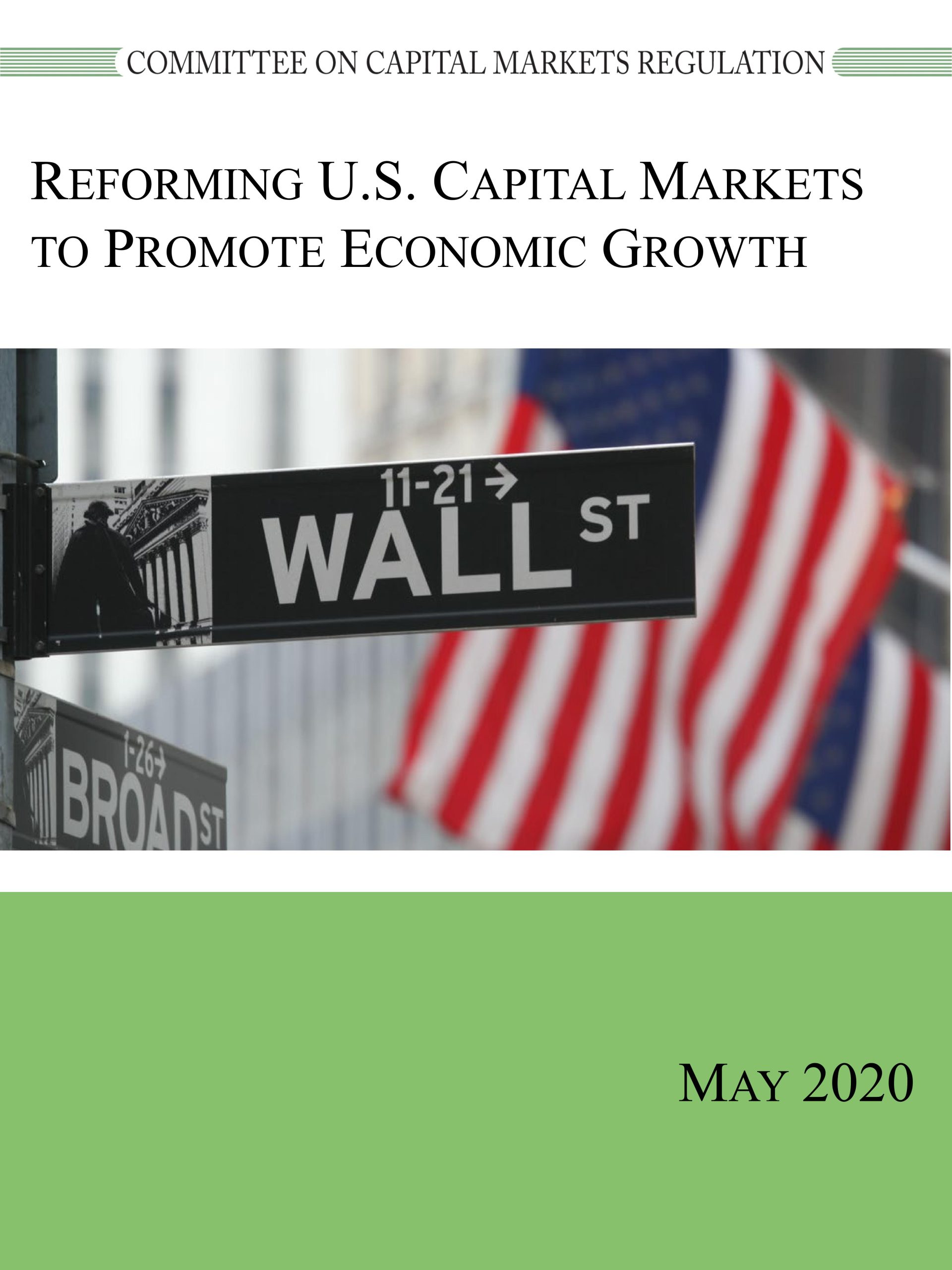 Report: Reforming U.S. Capital Markets to Promote Economic Growth