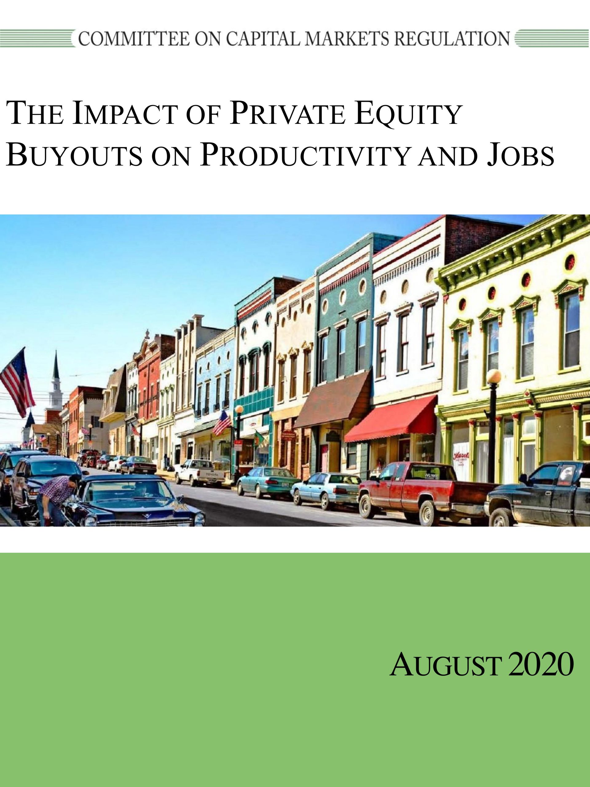 Report: The Impact of Private Equity Buyouts on Productivity and Jobs