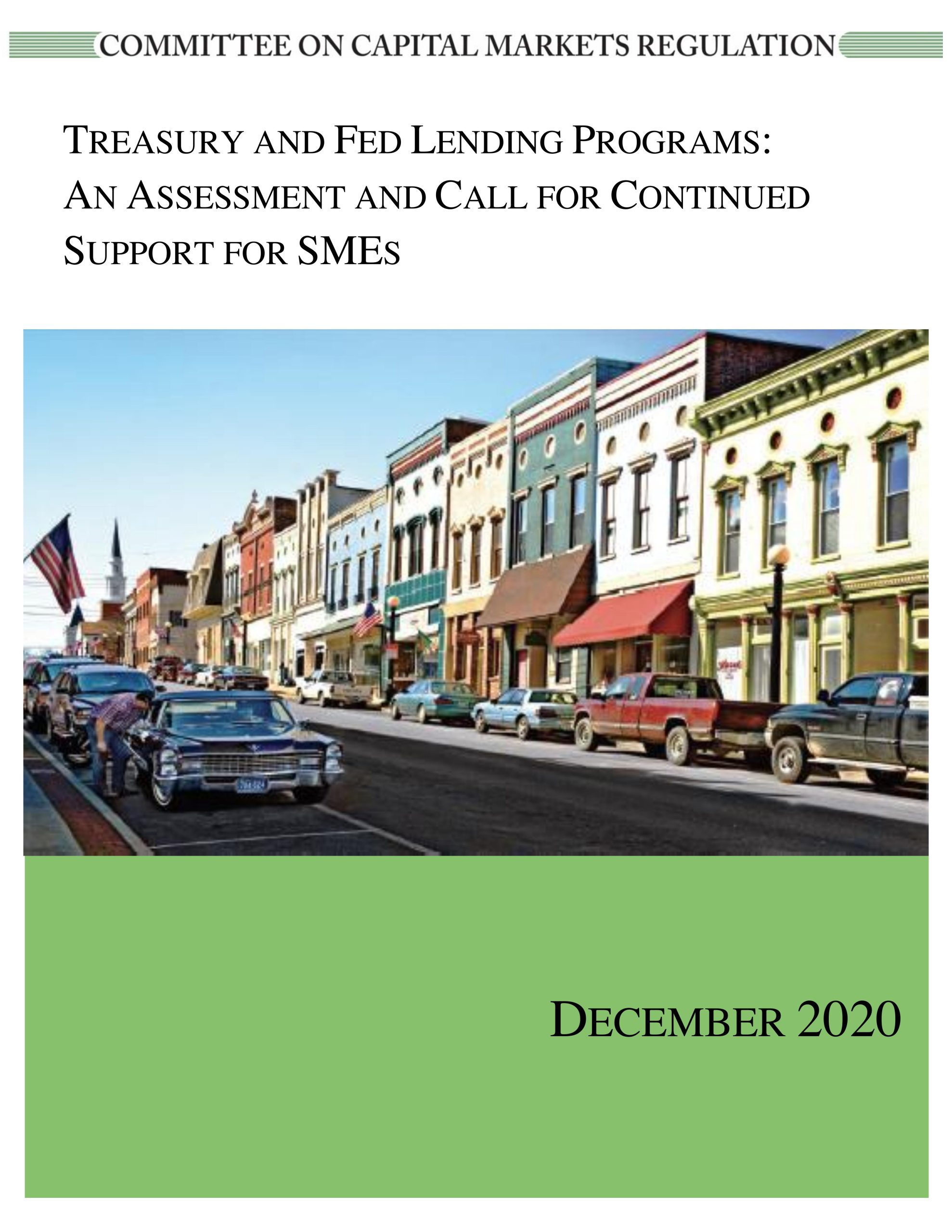 Report: Treasury and Fed Lending Programs: An Assessment and Call for Continued Support for SMEs