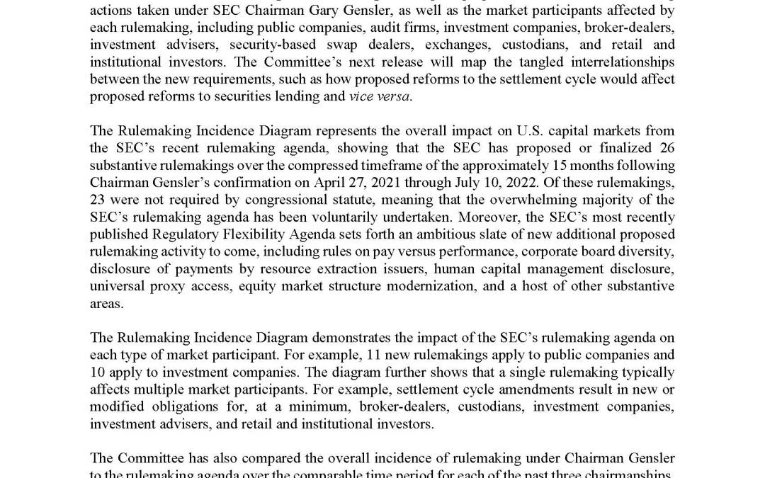 The Unprecedented Incidence of Recent Rulemakings by the SEC