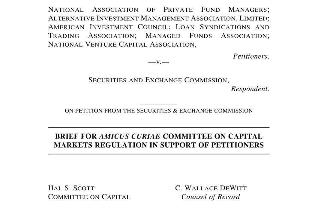 Committee Files Amicus Brief Challenging the SEC’s Private Funds Rule