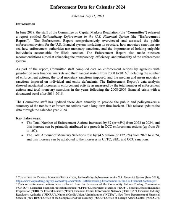 Report: Enforcement Data for Calendar 2024