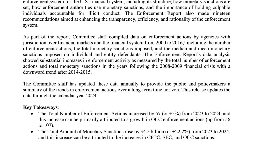 Report: Enforcement Data for Calendar 2024