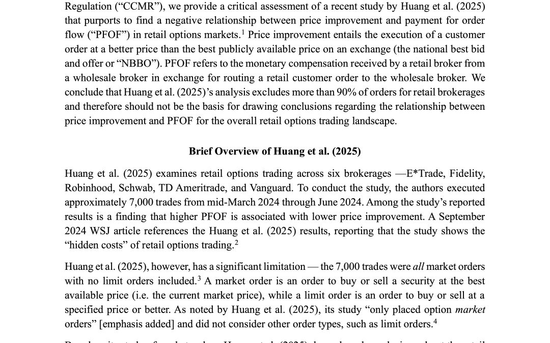 CCMR Staff Report: Empirical Research on U.S. Retail Options Markets